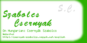 szabolcs csernyak business card